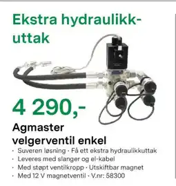 Felleskjøpet Agmaster velgerventil enkel tilbud