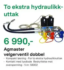 Felleskjøpet Agmaster velgerventil dobbel tilbud