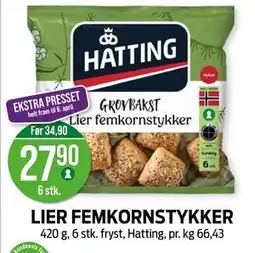 Kiwi LIER FEMKORNSTYKKER tilbud