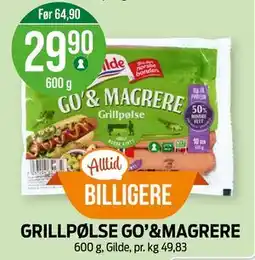 Kiwi GRILLPØLSE GO’&MAGRERE tilbud
