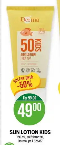 Kiwi SUN LOTION KIDS tilbud