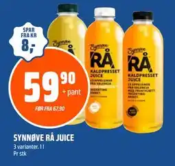 Coop Obs SYNNØVE RÅ JUICE tilbud