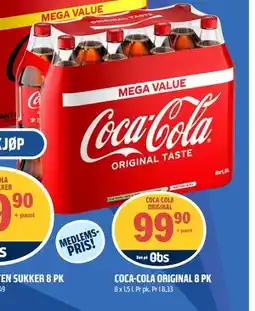 Coop Obs COCA-COLA ORIGINAL 8 PK, Medlemspris tilbud