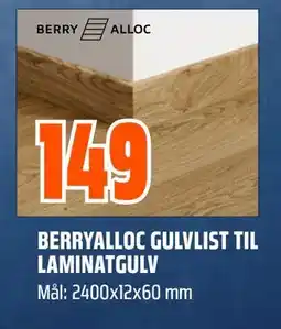 Obs Bygg BERRYALLOC GULVLIST TIL LAMINATGULV tilbud