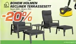Coop Byggmix BOHEM HOLMEN RECLINER TERRASSESETT tilbud
