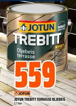 Obs Bygg JOTUN TREBITT TERRASSE OLJEBEIS tilbud