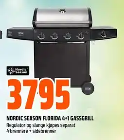 Obs Bygg NORDIC SEASON FLORIDA 4+1 GASSGRILL tilbud
