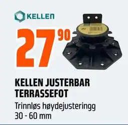 Obs Bygg KELLEN JUSTERBAR TERRASSEFOT tilbud