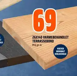Obs Bygg 26X140 VARMEBEHANDLET TERRASSEBORD tilbud