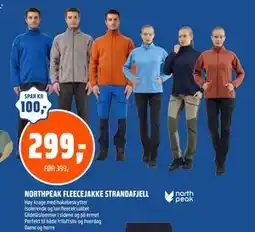 Coop Obs NORTHPEAK FLEECEJAKKE STRANDAFJELL tilbud
