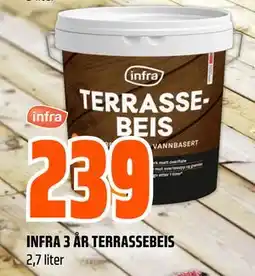 Obs Bygg INFRA 3 ÅR TERRASSEBEIS tilbud