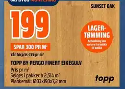 Obs Bygg TOPP BY PERGO FINERT EIKEGULV tilbud