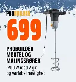 Obs Bygg PROBUILDER MØRTEL OG MALINGSRØRER tilbud