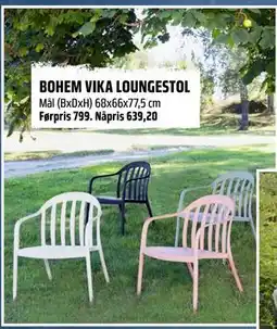Obs Bygg BOHEM VIKA LOUNGESTOL tilbud