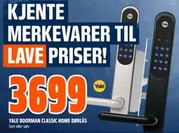 Obs Bygg YALE DOORMAN CLASSIC HOME DØRLÅS tilbud