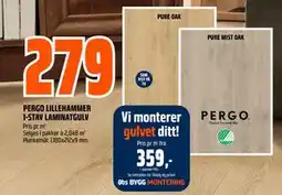 Obs Bygg PERGO LILLEHAMMER 1-STAV LAMINATGULV tilbud