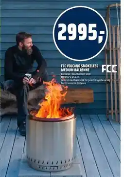 Coop Obs FCC VOLCANO SMOKELESS MEDIUM BÅLTØNNE tilbud