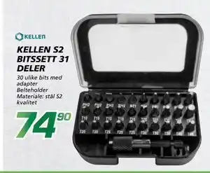 Coop Byggmix KELLEN S2 BITSSETT 31 DELER tilbud