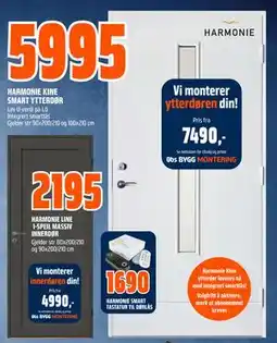 Obs Bygg HARMONIE KINE SMART YTTERDØR tilbud
