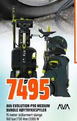 Obs Bygg AVA EVOLUTION P90 MEDIUM BUNDLE HØYTRYKKSPYLER tilbud