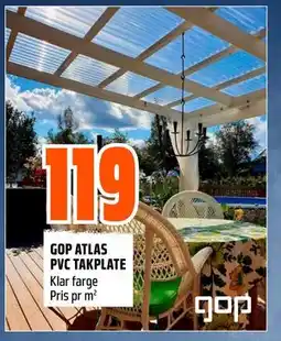 Obs Bygg GOP ATLAS PVC TAKPLATE tilbud
