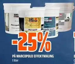 Obs Bygg 25% PÅ MARCOPOLO EFFEKTMALING tilbud