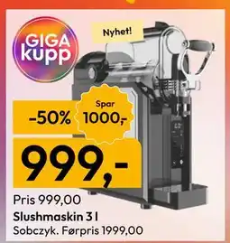 Gigaboks Slushmaskin 3 l tilbud