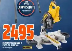 Obs Bygg DEWALT DWS773 1300 W KAPP- OG GJÆRSAG tilbud