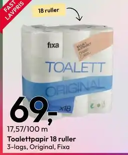Gigaboks Toalettpapir 18 ruller tilbud