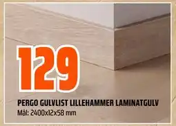 Obs Bygg PERGO GULVLIST LILLEHAMMER LAMINATGULV tilbud