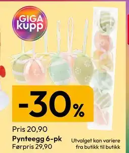 Gigaboks Pynteegg 6-pk tilbud