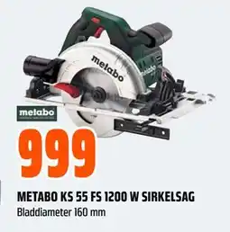 Obs Bygg METABO KS 55 FS 1200 W SIRKELSAG tilbud
