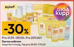 Gigaboks Derma solkrem tilbud