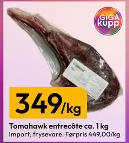 Gigaboks Tomahawk entrecôte ca. 1 kg tilbud