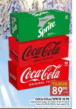 Coop Mega COCA-COLA/SPRITE 10 PK tilbud