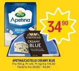 Coop Prix APETINA/CASTELLO CREAMY BLUE tilbud