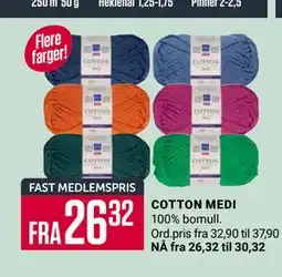Europris COTTON MEDI, Medlemspris tilbud