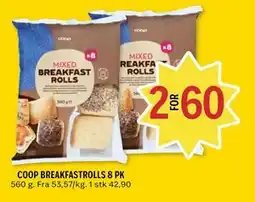 Coop Prix COOP BREAKFASTROLLS 8 PK tilbud