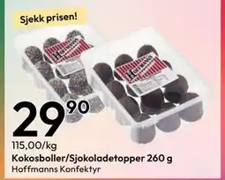 Gigaboks Kokosboller/Sjokoladetopper 260 g tilbud