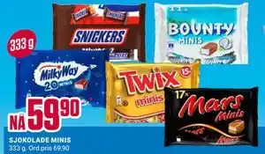 Europris SJOKOLADE MINIS tilbud