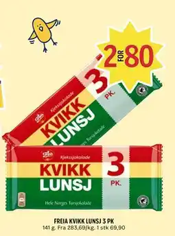 Coop Prix FREIA KVIKK LUNSJ 3 PK tilbud
