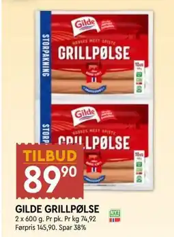 Coop Mega GILDE GRILLPØLSE tilbud