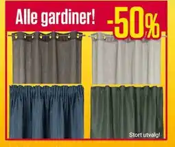 Europris Alle gardiner! tilbud