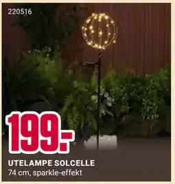 Europris UTELAMPE SOLCELLE tilbud