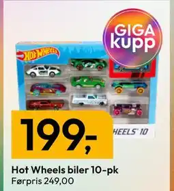Gigaboks Hot Wheels biler 10-pk tilbud