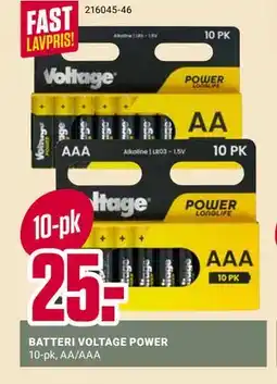 Europris BATTERI VOLTAGE POWER tilbud