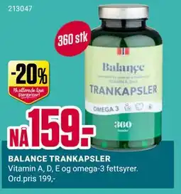Europris BALANCE TRANKAPSLER tilbud