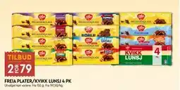 Coop Mega FREIA PLATER/KVIKK LUNSJ 4 PK tilbud
