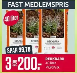 Europris DEKKBARK, Medlemspris tilbud