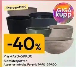 Gigaboks Blomsterpotter tilbud